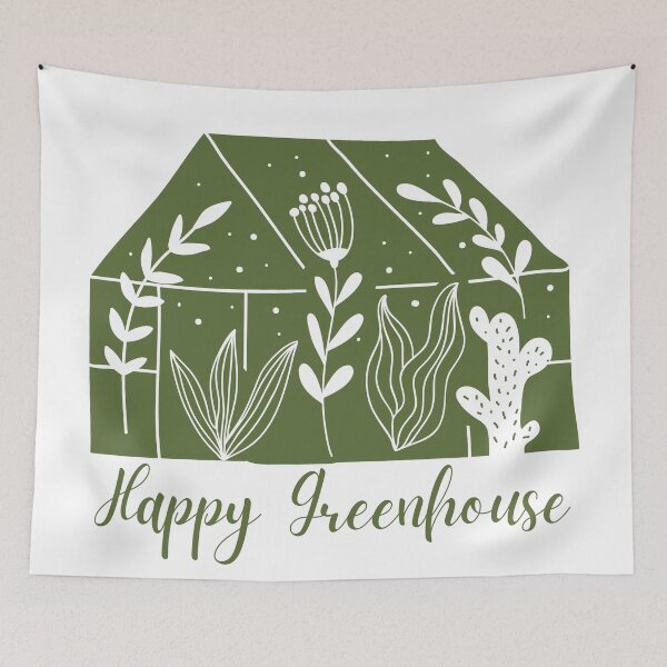 Item preview, Greenhouse With Plants. Happy Greenhouse designed and sold by antevasinart.