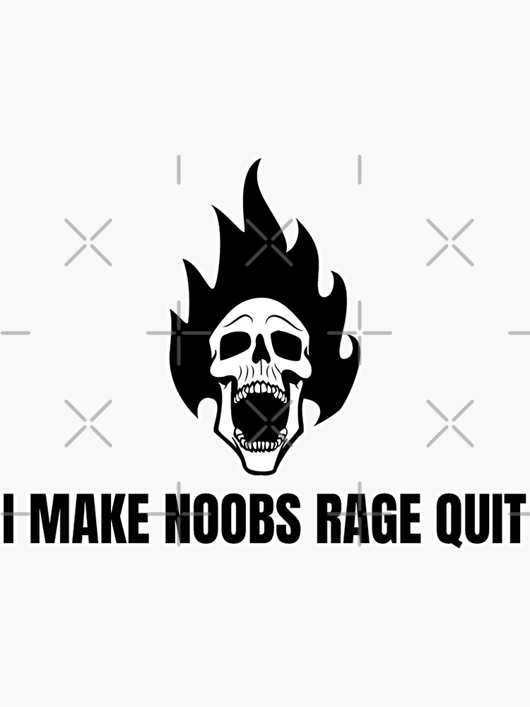 Rage quit fire Sticker