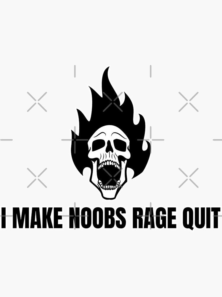 Rage quit fire' Sticker