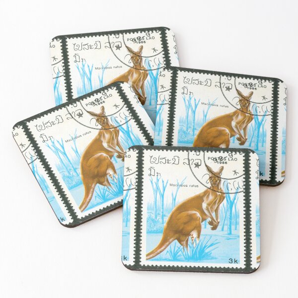 Item preview, Laos Kangaroo Stamp designed and sold by 2AGoodHome.