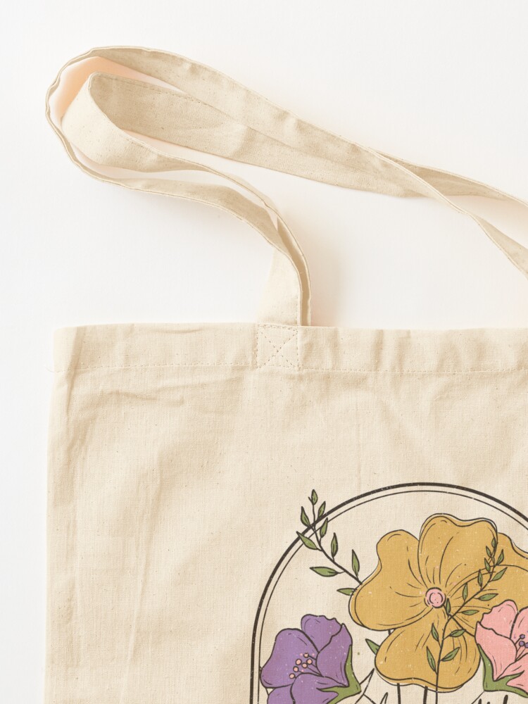 Floral Tote Bag, Flower Tote Bag, Floral Canvas Tote Bag, Floral