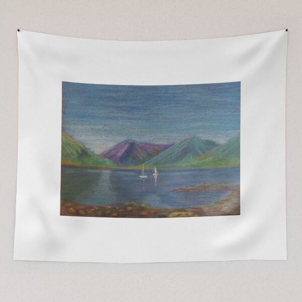 Item preview, Loch Leven, Oil Pastel Painting designed and sold by lezvee.