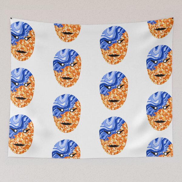Item preview, Blue Orange Rounded Face Mask- A designed and sold by UsumStudy.
