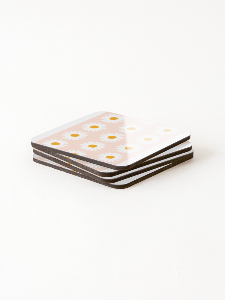 Thumbnail 4 of 5, Coasters (Set of 4), Daisy Pattern designed and sold by Pagsibol.