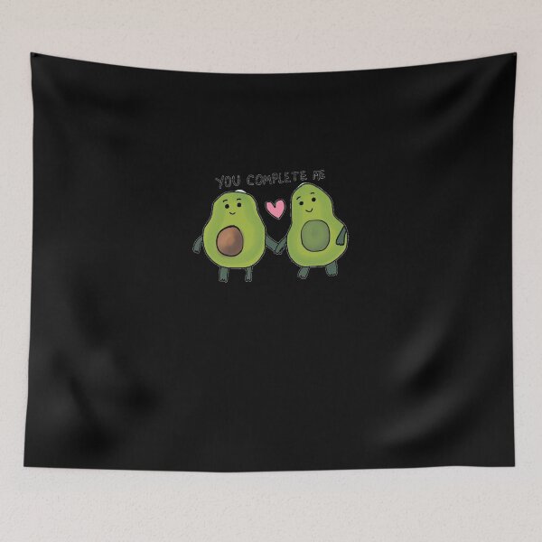 Item preview, you complete me avocado Sticker designed and sold by TinaHeaney.