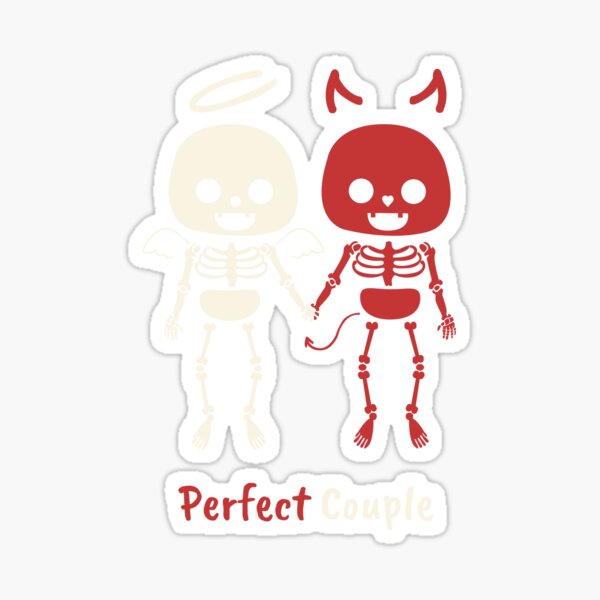 Perfect couple, love, halloween Sticker