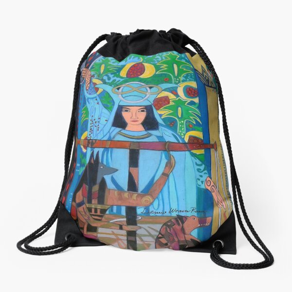 Lifting the Veil Drawstring Bag