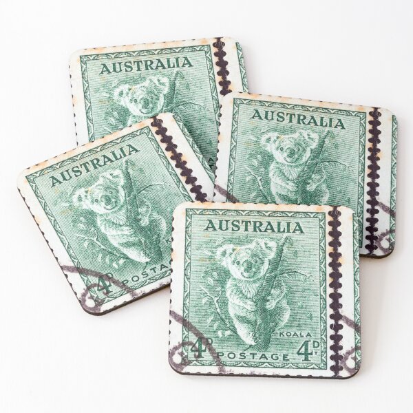 Item preview, Green Koala Stamp designed and sold by 2AGoodHome.