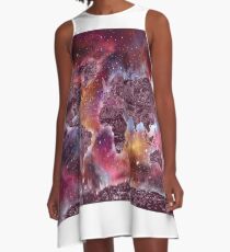 Weltkarte A-Linien Kleid