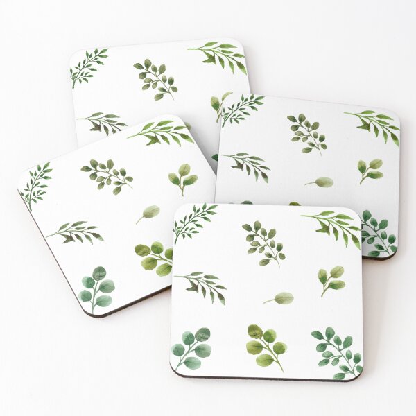 Item preview, Pastel Watercolor Green Leaves Botanical Collection designed and sold by silviaol.