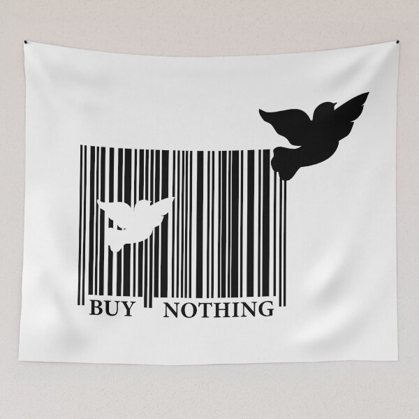 Item preview, Buy Nothing, buy nothing new, beg, borrow, barter, buy second hand and swap to save the planet and your wallet designed and sold by Hollyharry.