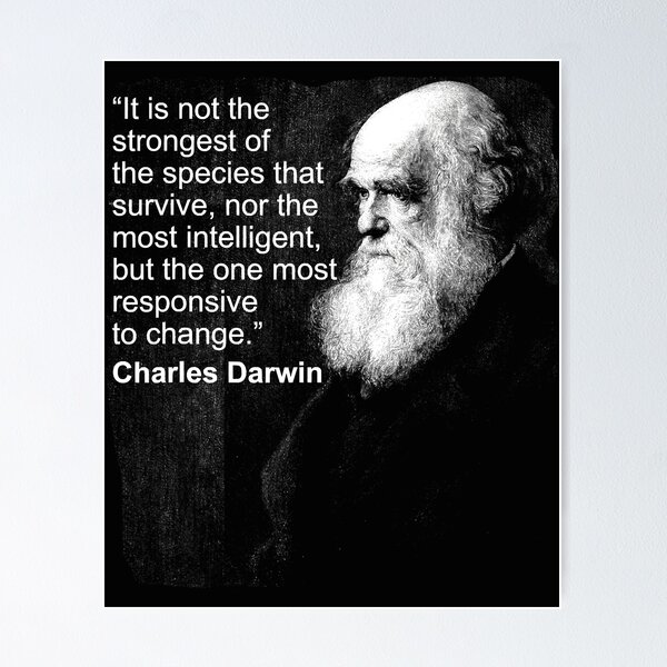 Item preview, Charles Darwin Portrait Zitat Evolution Atheist Geschenk designed and sold by DatNots.
