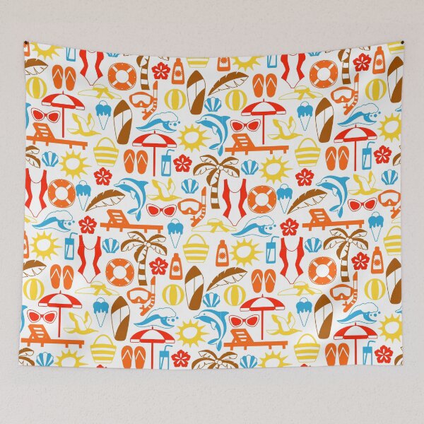 Item preview, summer pattern on the beach designed and sold by meesara.