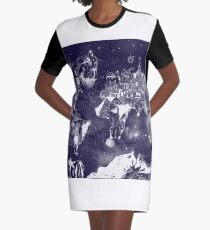 Weltkarte T-Shirt Kleid