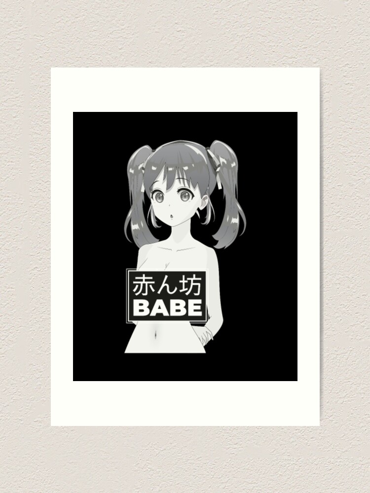 "Aesthetic Manga Naked Kawaii Naked Pigtails " Art Print for Sale by