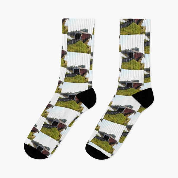 Item preview, Medora Covered Bridge Indiana designed and sold by gotucoveredart.