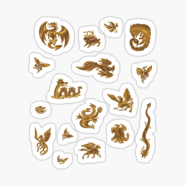 Item preview, Metal Fantasy Creatures Set Gold designed and sold by BlazeraptorGirl.
