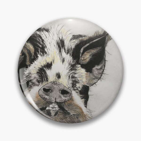 Item preview, 'Want To Play?' Says Mr. Kune - New Zealand kunekune pig designed and sold by KeeleyArtPrint.