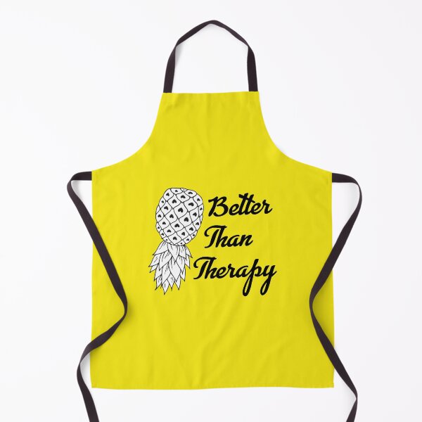Aperçu de l'œuvre Better Than Therapy - Ananas/Noir créée et vendue par DesignVal.