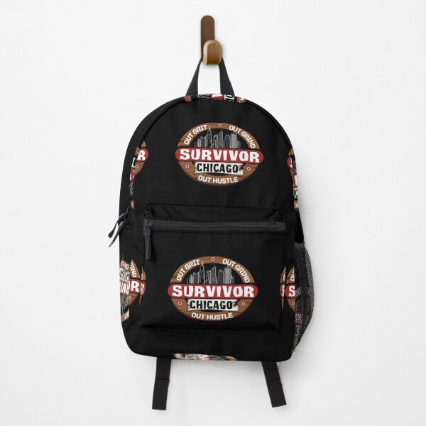 Item preview, Survivor Out Grit Out Grind Out Hustle Chicago with Chicago City Skyline designed and sold by InPrintedWord.