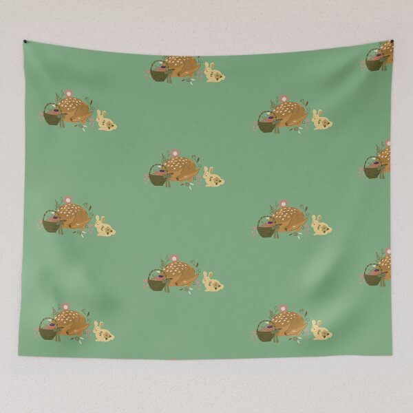 Item preview, Cute Cottagecore Deer and Bunny designed and sold by Jessi-Sketches.