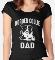 Border Collie Dad Shirt Women's Fitted Scoop T-Shirt