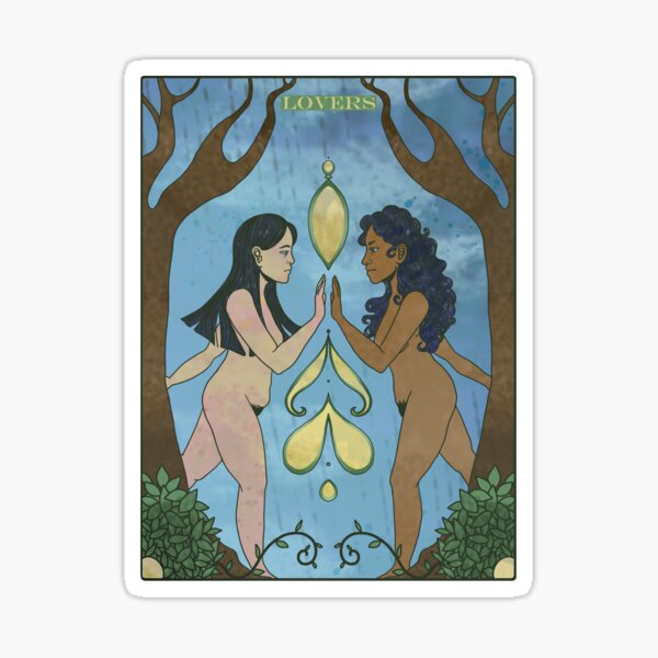 Item preview, The Lovers Lesbian Tarot Card  designed and sold by Nevermind-artss.