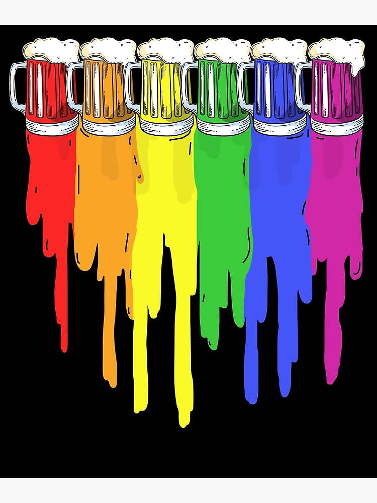 "LGBT Beer Proud LGBTQ Gay Pride Month" Poster for Sale by NgocCong Redbubble