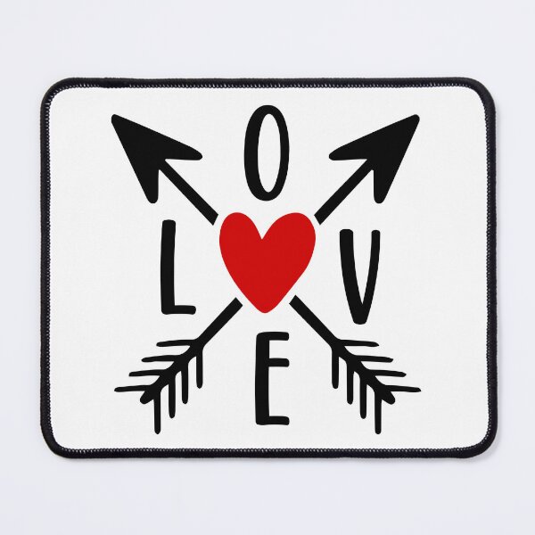 Item preview, Love Heart Crossed Arrows designed and sold by MindfulMeta.