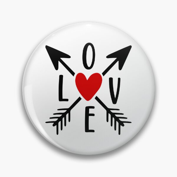 Item preview, Love Heart Crossed Arrows designed and sold by MindfulMeta.