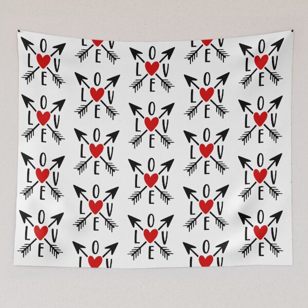 Item preview, Love Heart Crossed Arrows designed and sold by MindfulMeta.