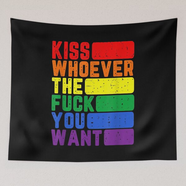 Item preview, Kiss Whoever The F You Want LGBTQ Gay Lesbian Awareness designed and sold by BufFord71.