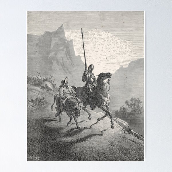 Item preview, Don Quixote & Sancho Panza by Gustave Dore designed and sold by artfromthepast.
