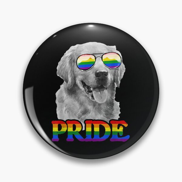Item preview, Fun LGBT Golden Retriever Dog Gay Pride Rainbow Flag LGBTQ designed and sold by BufFord71.