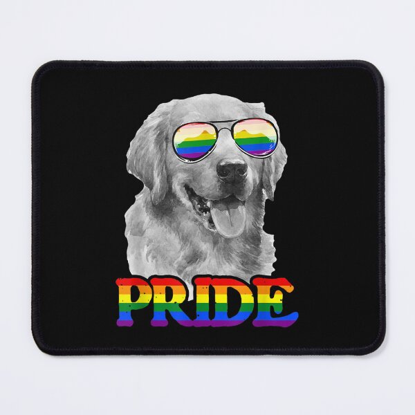 Item preview, Fun LGBT Golden Retriever Dog Gay Pride Rainbow Flag LGBTQ designed and sold by BufFord71.