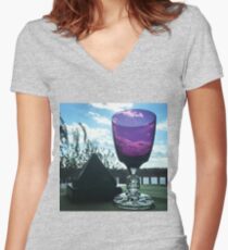 Purple Goblet Women's Fitted V-Neck T-Shirt