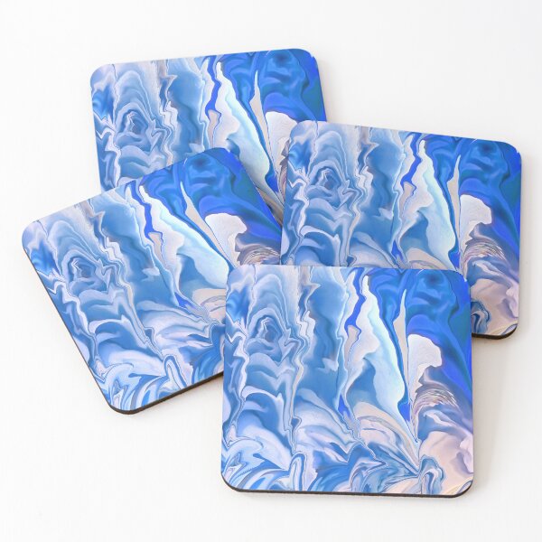 Item preview, Blue Liquid Marble Effect Seamless Pattern designed and sold by TheCatmeow2000.