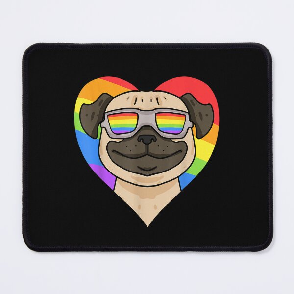Item preview, LGBT Rainbow Pug Dog Gay Pride LGBT Heart Animal designed and sold by BufFord71.