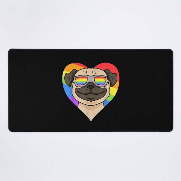 Item preview, LGBT Rainbow Pug Dog Gay Pride LGBT Heart Animal designed and sold by BufFord71.