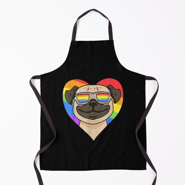 Item preview, LGBT Rainbow Pug Dog Gay Pride LGBT Heart Animal designed and sold by BufFord71.