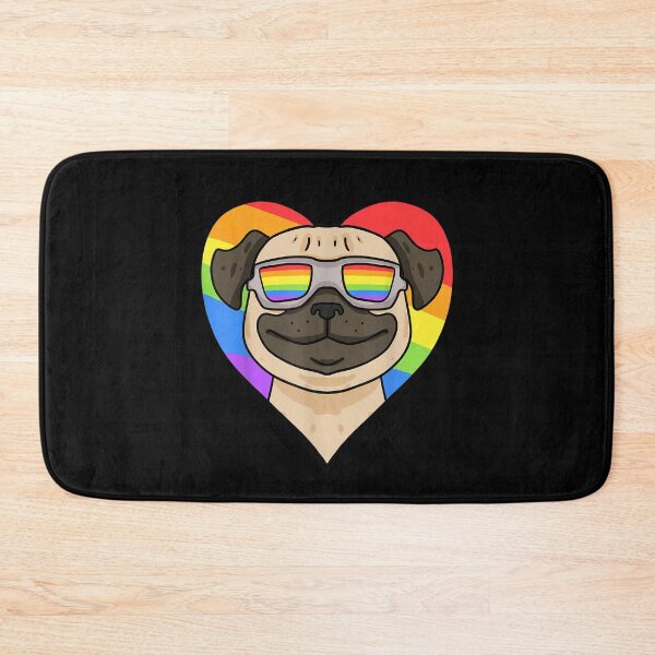 Item preview, LGBT Rainbow Pug Dog Gay Pride LGBT Heart Animal designed and sold by BufFord71.