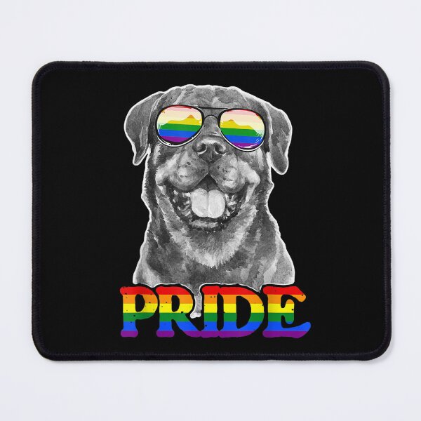Item preview, LGBT Rottweiler Dog Gay Pride Rainbow Flag Retro LGBTQ designed and sold by BufFord71.