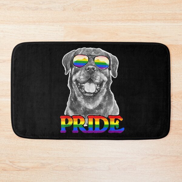 Item preview, LGBT Rottweiler Dog Gay Pride Rainbow Flag Retro LGBTQ designed and sold by BufFord71.