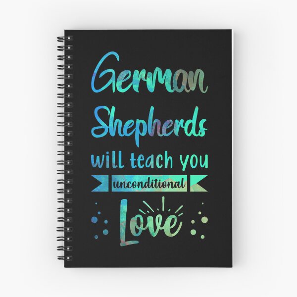 Item preview, Dogs will teach you unconditional love. Cute german shepherd quote with watercolor style designed and sold by pureblacks.