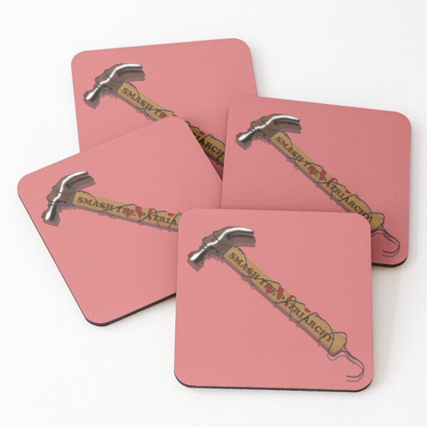 Item preview, Smash the patriarchy hammer strengthened with a coat hanger. Pink designed and sold by MyThingNow.