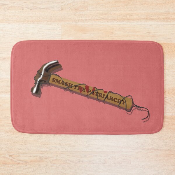 Item preview, Smash the patriarchy hammer strengthened with a coat hanger. Pink designed and sold by MyThingNow.