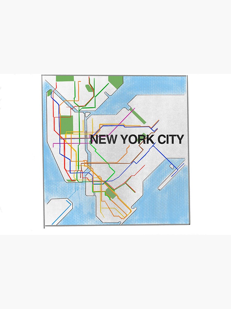 "New York City Subway Map" Art Print for Sale by gwendyhollyart Redbubble
