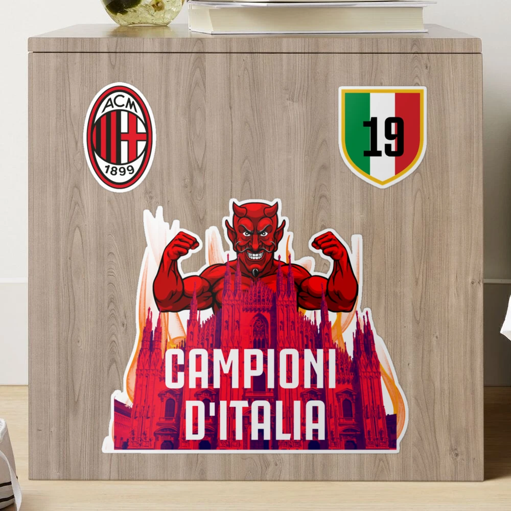 Ac milan campione d'italia scudetto Sticker for Sale by DanielRamirez66