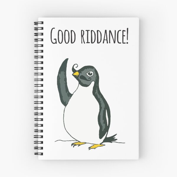 Item preview, Good Riddance! Penguin designed and sold by KitCatCards.
