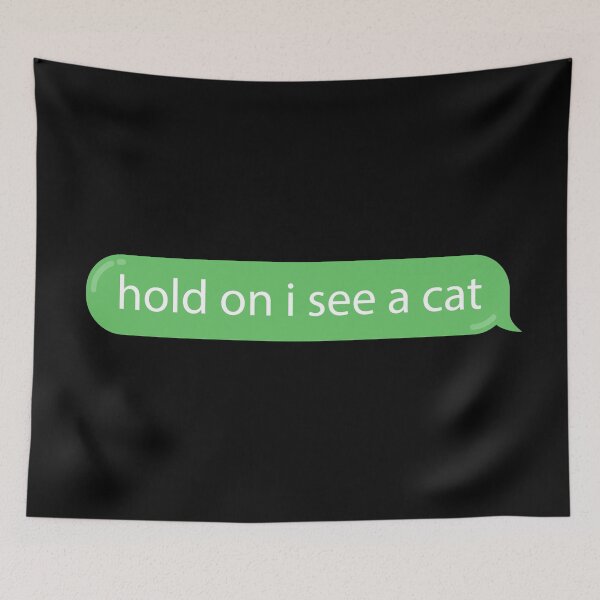 Artikelvorschau, Cat Distraction Green Bubble Textnachricht lustig entworfen und verkauft von BunnyPrinceDegn.